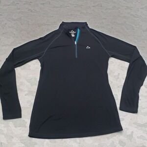 Paradox Top Womens Small Black Long Sleeve Merino Wool Blend